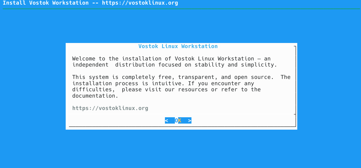 Vostok Linux Installer